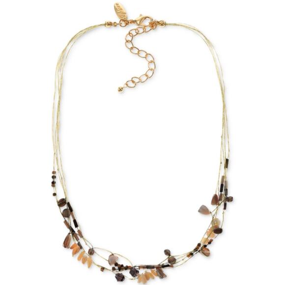 STYLE & CO Beaded Boho Multi-Strand Necklace, 18" + 3" extender - Picture 1 of 4